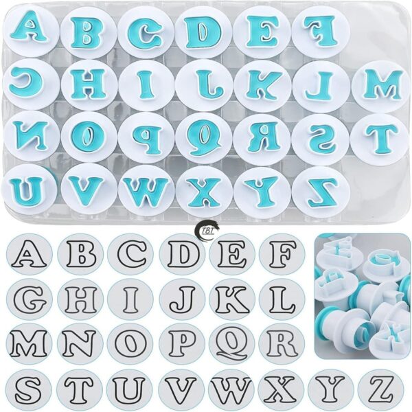 26 Pcs Alphabet Letters Plunger Fondant Cookie Cutter - Image 5