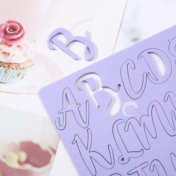 Funky DIY Acrylic Uppercase Alphabet Letter Embossed Stamp - Image 2