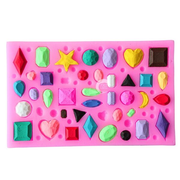 Mini Diamond Shape Silicone Fondant Mold - Image 4