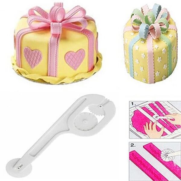 Fondant Cutter and Embosser 3 Wheel Tool - Image 4