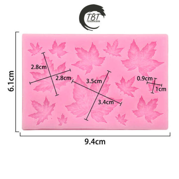 Maple Leaves Silicone Fondant Mold - Image 4