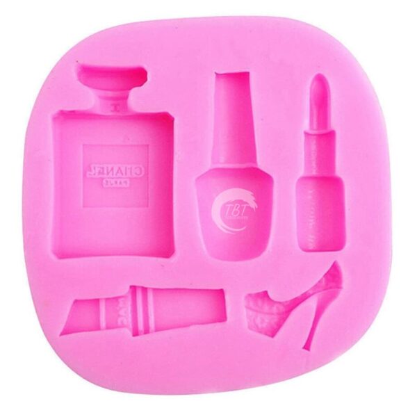 Perfume Nail Polish Lipstick High Heel Silicone Fondant Mold - Image 2