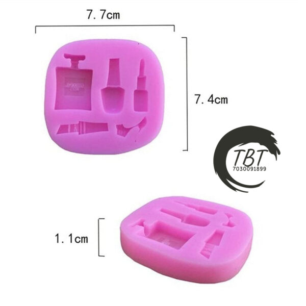 Perfume Nail Polish Lipstick High Heel Silicone Fondant Mold - Image 3
