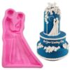 Bride and Groom Wedding Couple Silicone Fondant Mold - Image 3