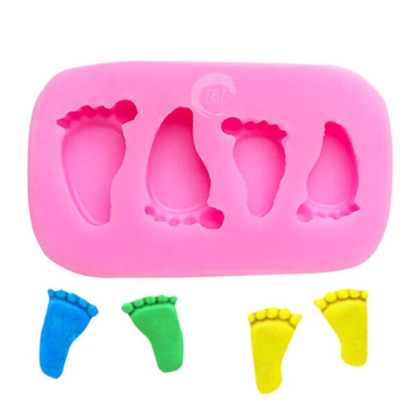 Mini Baby Feet Silicone Fondant Mold - Image 2