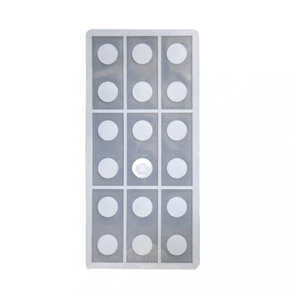 Rectangle with Circle Shape Chocolate Garnishing Sheet Mold - Image 2