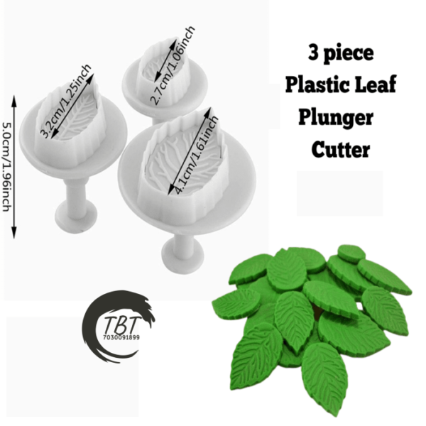 Veined Rose Leaf Plunger Fondant Cutter - Image 2