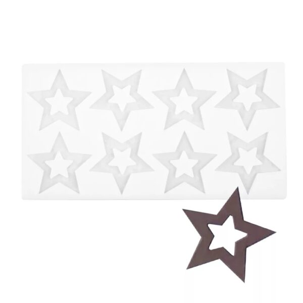 Star Shape Silicone Chocolate Garnishing Sheet Mold - Image 2