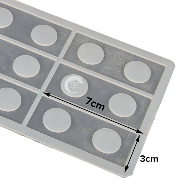 Rectangle with Circle Shape Chocolate Garnishing Sheet Mold - Image 3