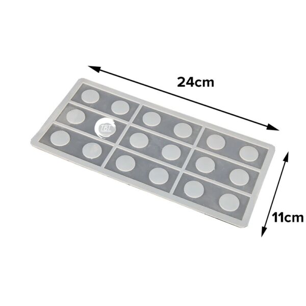 Rectangle with Circle Shape Chocolate Garnishing Sheet Mold - Image 5