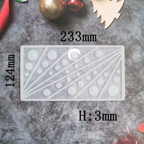 Oblique Triangle Shape Chocolate Garnishing Sheet Mold - Image 3