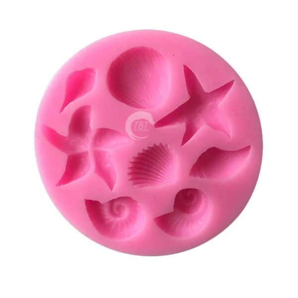 Star Fish And Sea Shell Theme Silicone Fondant Mold - Image 5