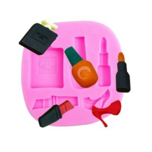 perfume-nail-polish-lipstick-high-heel-silicone-fondant-mold