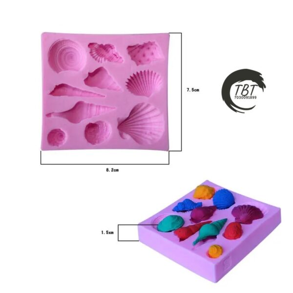 Sea Creatures Silicone Fondant Mold - Image 4
