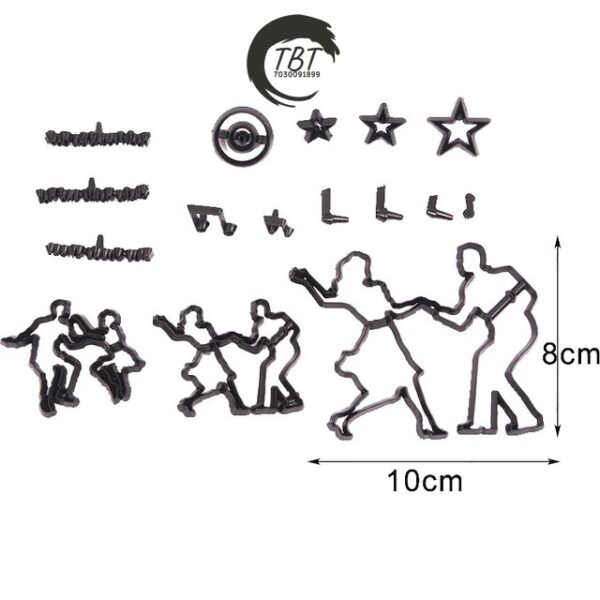 Dancing Couple Silhouette Cookie Cutter Set - Image 3
