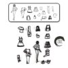 Fashion Girl Silhouette Fondant And Cookie Cutter Set - Image 4