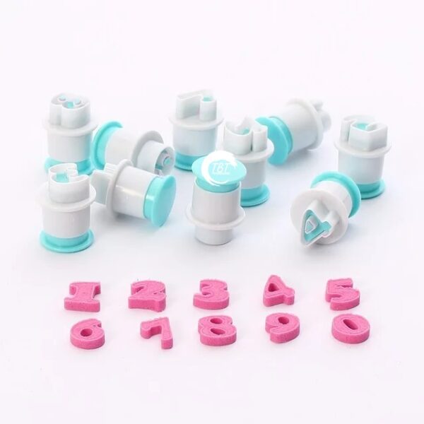 Mini Number Plunger Fondant Cookie Cutter - Image 3