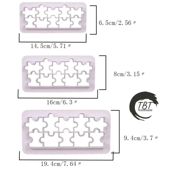 3 Pieces Puzzle Geometric Multi Cutter - Image 4