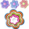 5 Pcs Flower Shape Plastic Cookie Cutter - Image 3