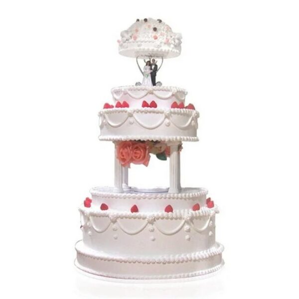 6 Piece Plastic Cake Pillars Tiered Cake Construction 5 Inch - Image 3