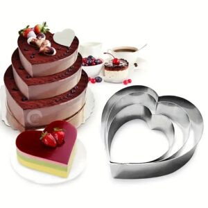 3-different-size-stainless-steel-heart-cake-ring-set