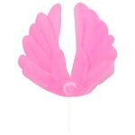 pink-angel-wing-feather-cake-topper