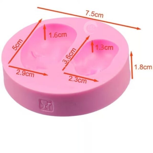 2 Size Human Face Silicone Fondant Mold - Image 3