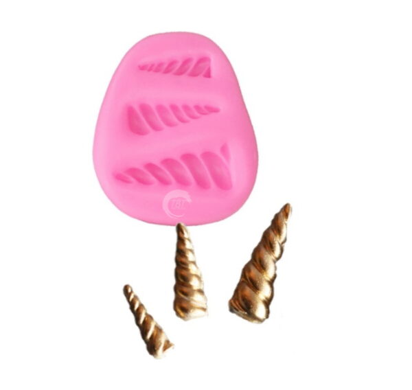 Small Unicorn Horn Silicone Fondant Mold - Image 2