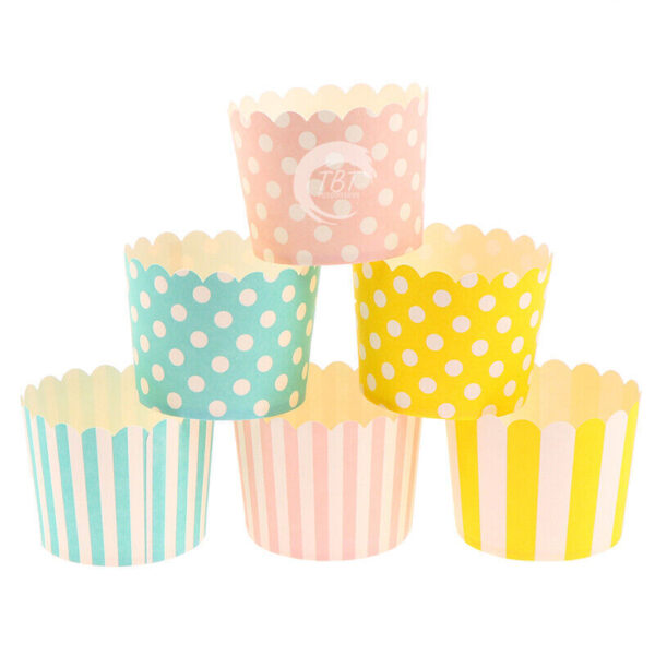 50 Piece Polka Dot Muffin Cupcake Paper Cup Liners - Image 2