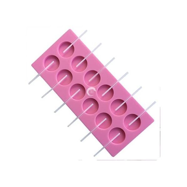 12 Cavity Silicone Lollipop Candy Mold - Image 3
