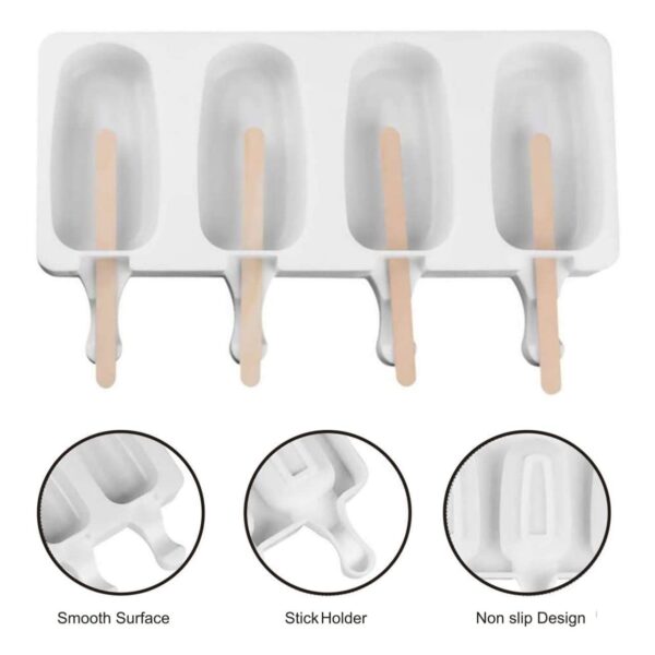 4 Cavity Big Size Silicone Cakesicle Mold - Image 6