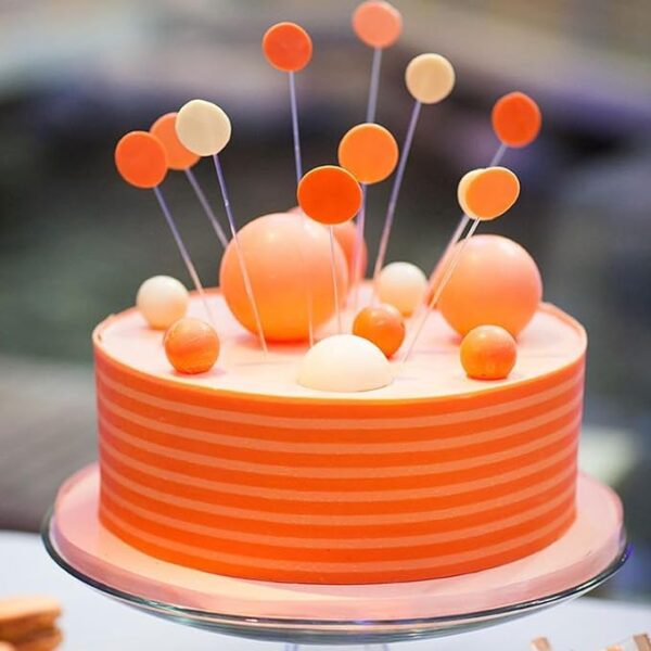 20Pcs Orange Faux Ball Cake Decoration - Image 3