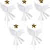 White Angel Feather Wings Star Cake Topper - Image 3