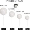20Pcs White Faux Ball Cake Decoration - Image 3