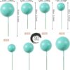20Pcs Teal Faux Ball Cake Decoration - Image 2