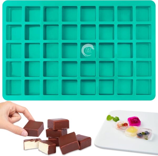 40 Cavity Silicone Chocolate Square Cube Mold - Image 5
