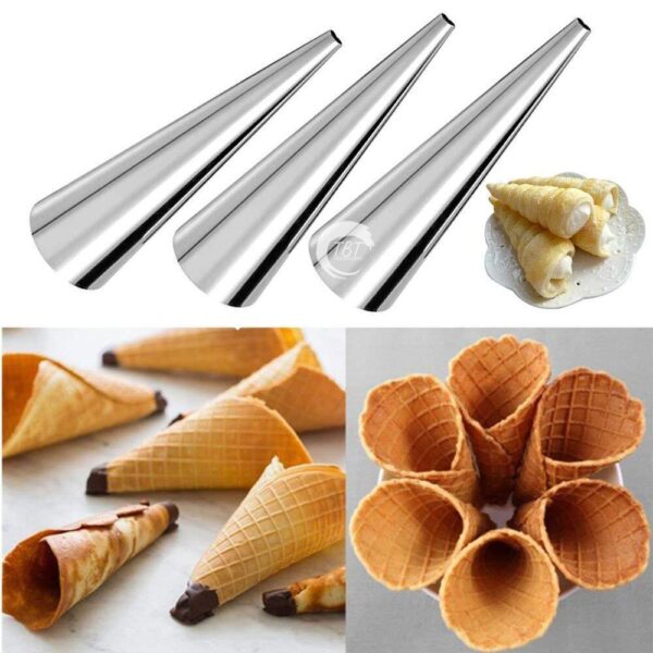 6 Pcs Stainless Steel Cream Roll Baking Tube - Image 3