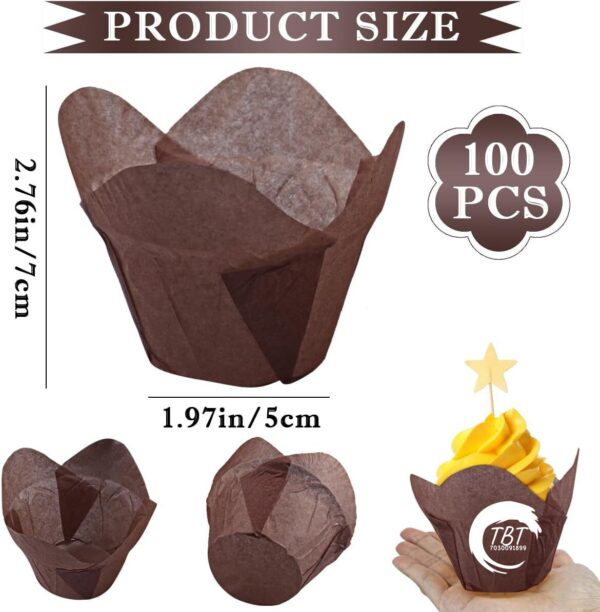 100 Pcs Tulip Paper Cupcake Muffin Liners - Image 8