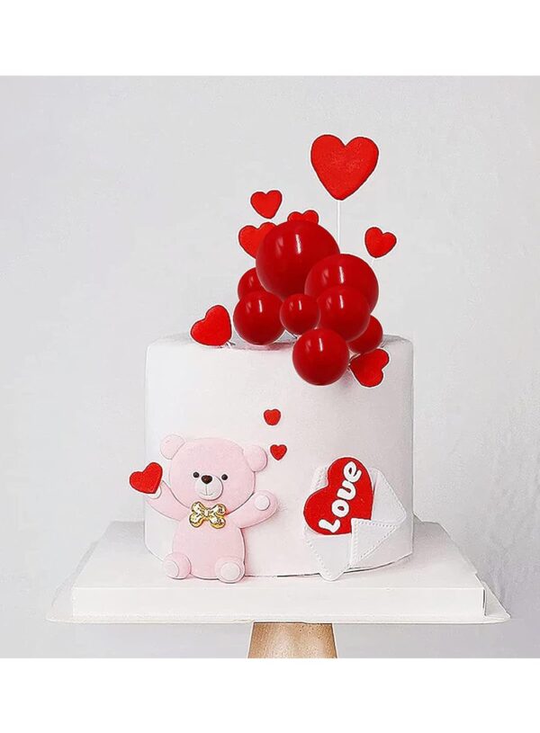 20Pcs Red Faux Ball Cake Decoration - Image 4