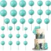20Pcs Teal Faux Ball Cake Decoration - Image 3