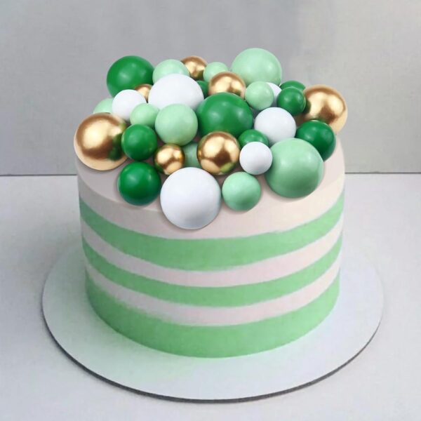20Pcs Green Faux Ball Cake Decoration - Image 2