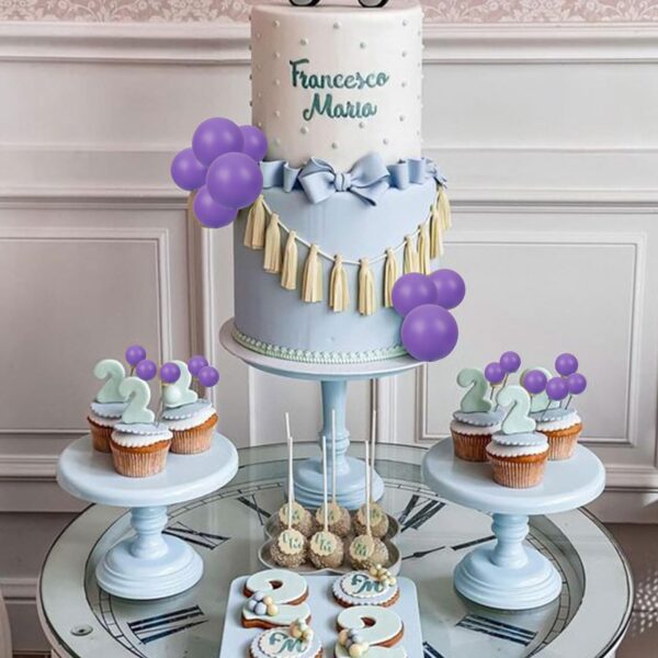 20Pcs Purple Faux Ball Cake Decoration - Image 2