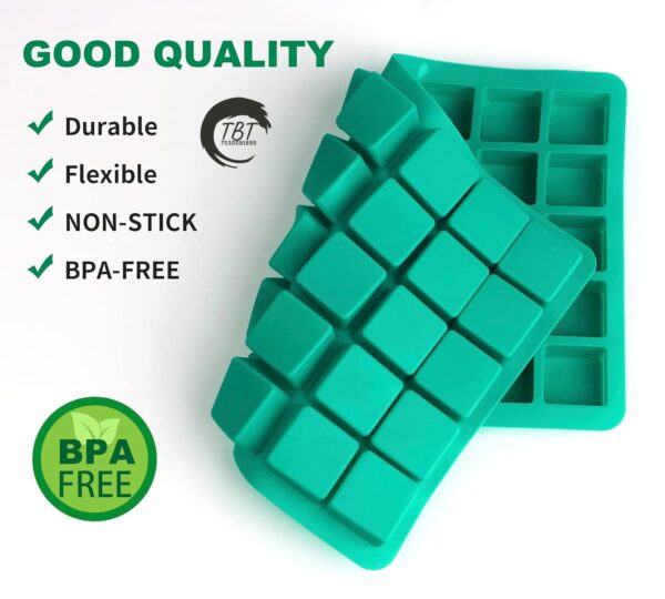 40 Cavity Silicone Chocolate Square Cube Mold - Image 2