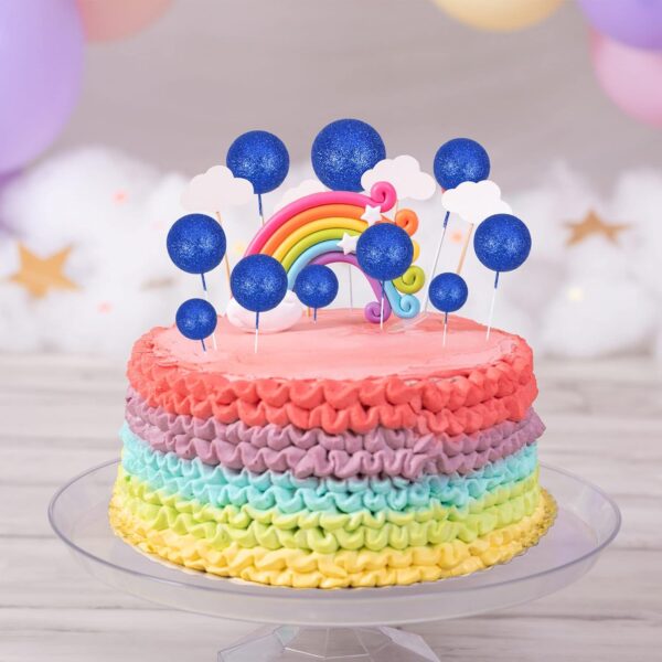 20Pcs Blue Faux Ball Cake Decoration - Image 3