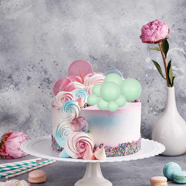 20Pcs Pista Green Faux Ball Cake Decoration - Image 3