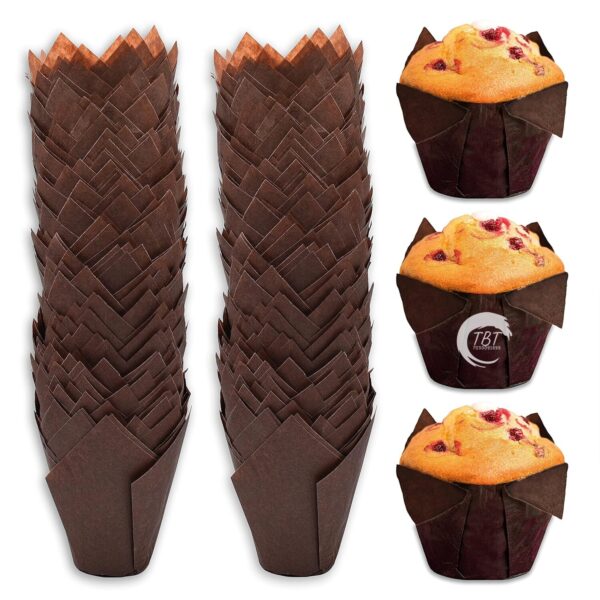 100 Pcs Tulip Paper Cupcake Muffin Liners - Image 7