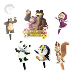masha-and-bear-paper-theme-topper-set