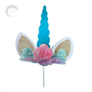 3d-unicorn-horn-paper-theme-topper-blue
