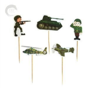army-paper-theme-topper-set