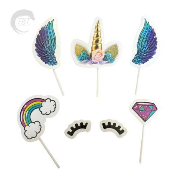 unicorn-horn-paper-theme-topper-set